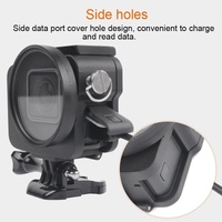 Aluminum Protective Cage with Insurance Frame and 52mm Uv Lens for Gopro Hero7 / 6 / 5 - Red thumbnail