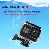 Waterproof Case for Gopro Hero8 with Touch Back Cover and Colour Lens Filter - 45m - Red thumbnail