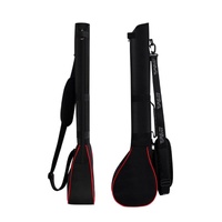 Portable Foldable Golf Ball Bag - Nylon - Black Red thumbnail