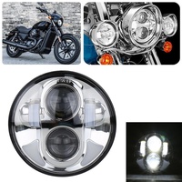 5.75 Inch Dc12V 6000K - 6500K 40W Car Led Headlight For Harley Silver thumbnail