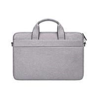 Portable 13.3 Laptop / Tablet Bag With Dual Pockets And Soft Handle - Navy Blue thumbnail