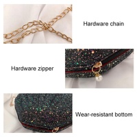 Sequined Shell Crossbody Bag Single Shoulder Fashion Accessory - White thumbnail