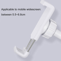 Universal Cell Phone Holder with Selfie Ring Light for Studio Recording and Live Broadcast - White thumbnail