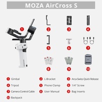 Aircross s 3 Axis Foldable Handheld Gimbal Stabilizer for Dslr Cameras and Smart Phone White thumbnail