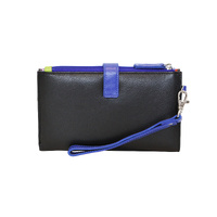 Giannotti Womens  Rainbow Wrist Wallet Ladies Wristlet Cardholder Purse - Blue thumbnail