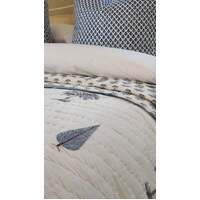 Kolka Palm & Pine Reversible Quilt 100% Cotton Blue - King Size thumbnail