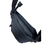FIB Byron Cotton Canvas Sling Bag Shoulder Travel - Black thumbnail