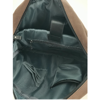 FIB Byron Canvas Laptop Messenger Bag Travel Shoulder Sling - Brown thumbnail