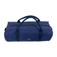 FIB Barrell Duffle Bag Travel Cotton Canvas Sports Luggage - Blue thumbnail