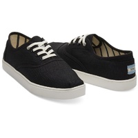 TOMS Heritage Mens Canvas Casual Shoes Sneakers Lace Up Low Cut - Black - US 12 thumbnail