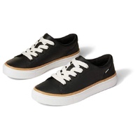 TOMS Womens Casual Leather Sneakers Shoes Lace Ups Low Cut - Black - US 7 thumbnail