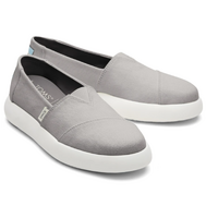 TOMS Womens Canvas Slip On Shoes Sneakers Flats Alpargata Espadrilles - Grey - US 7 thumbnail