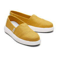 TOMS Womens Canvas Slip On Shoes Sneakers Flats Alpargata Espadrilles - Mustard - US 7 thumbnail