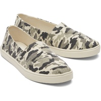 TOMS Womens Casual Canvas Slip On Sneakers Shoes Espadrilles - Army Camo Camouflage - US 7 thumbnail