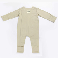 Ponchik Babies + Kids - Magnetic Bamboo Body Suit - Pistachio - 0-3m thumbnail