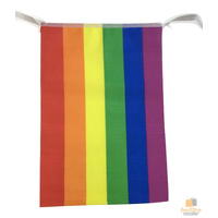 3.6m RAINBOW BUNTING FLAG Party Banner Birthday Market Stall Flags Decor Pride thumbnail