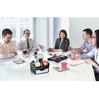 CEP Deluxe Tea Coffee Storage Home Office Organiser Distributor Tray - Black thumbnail