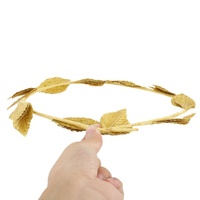 GOLD LEAF WREATH Greek Headband Crown Leaves Band Roman Costume Dress Party thumbnail
