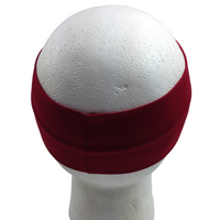 PLAIN HEADBAND Elastic Stretch Sports Yoga Hair Band Unisex 8cm Wide Wrap - Burgundy thumbnail
