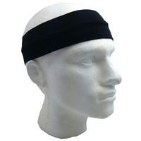 2pc Set Plain Headband Elastic Stretch Sports Yoga Hair Band Unisex Wide Wrap thumbnail