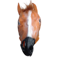 Horse Head Face Mask Halloween Latex Rubber Costume Party thumbnail