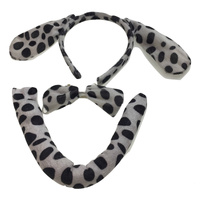 3pcs DOG EAR HEADBAND w Bow Tail Animal Costume Halloween Party Hair Dalmatian thumbnail