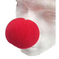 Soft CLOWN NOSE Costume Dress Up Halloween Spongy Sponge Circus Fancy Fun Silly - Red thumbnail