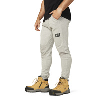 Caterpillar Track Pants Trackies Work Casual Gym Slim Fit w Hem Joggers - Grey - L thumbnail