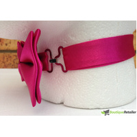 Mens BOW TIE Wedding Tuxedo Formal Bestman Necktie Classic Plain Party  - Hot Pink thumbnail
