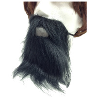 PARTY BEARD Moustache Costume Fancy Dress Mustache Halloween Fake Facial Hair - Black thumbnail