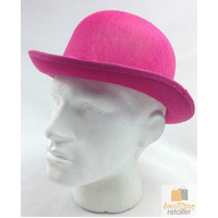 BOWLER HAT Party Costume Derby Fancy Dress Dance Halloween Vintage Cap - Hot Pink thumbnail
