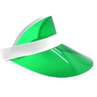 2x Yellow Perspex Visor with White Rim – Retro 80s Rave Accessory, Adjustable Fit Australia Day thumbnail