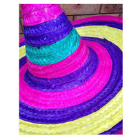 Mexican SOMBRERO Fancy Dress Straw Party Costume Hat Cap Spanish thumbnail