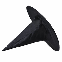 WITCH HAT Plain Black Halloween Costume Fancy Dress Womens Accessory Wizard thumbnail