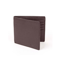 Dents RFID Pebble Grain Bifold Slim Leather Wallet - Chocolate thumbnail