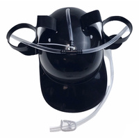 BEER DRINKING HELMET Drink Guzzler Holder Costume Party Hat Oktoberfest - Black thumbnail