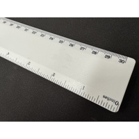 Bio Ruler 30cm Eco Friendly Biodegradable Corn Starch School Office - White thumbnail