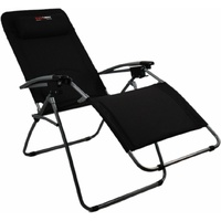 BlackWolf Folding Reclining Lounger Chair Quick Fold Down - Jet Black thumbnail