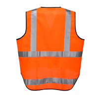 3x HUSKI Hi Vis Patrol Vest 3M Tape Safety Workwear High Visibility Bulk - Orange - 3XL thumbnail