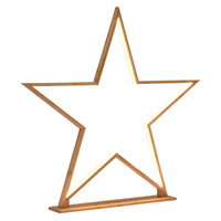 2x Large Bamboo Star w/ LED Strip Table Lamp Light Modern Minimalist Decor - Natural thumbnail