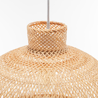Natural Hand Woven Bamboo Dome Pendant Lamp Hanging Light Rattan Style thumbnail
