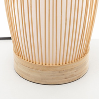 Natural Woven Bamboo Cylinder Table Lamp Light Shade Boho Tropical Coastal thumbnail