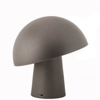 LED Cordless Mushroom USB Rechargeable Table Lamp Dimming Night Light - Steel Grey thumbnail