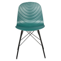 Set of 4 Modern Republica Dining Chair Office Furniture Seat Scandi Dark Green thumbnail