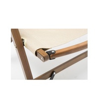 2x Bamboo Foldable Outdoor Camping Chair Wooden Travel Picnic Park Folding - Khaki/Beige thumbnail