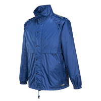 HUSKI STRATUS RAIN JACKET Waterproof Workwear Concealed Hood Windproof Packable - Cobalt - XXL thumbnail