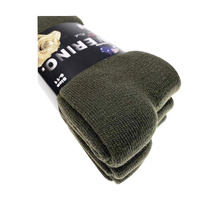 9 Pairs MERINO WOOL SOCKS Mens Heavy Duty Premium Thick Work Socks Cushion BULK - Olive - 11-14 thumbnail