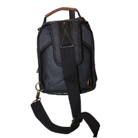 FIB Canvas Sling Bag Shoulder Strap Messenger Travel Pack w Tablet Pocket - Black thumbnail