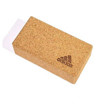 Adidas Yoga Cork Block Home Gym Fitness Exercise Pilates Tool Brick - Brown thumbnail