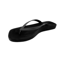 ARCHLINE Breeze Arch Support Orthotic Thongs Flip Flops Arch Support - Black - 39 EUR (Womens 8US/Mens 6US) thumbnail